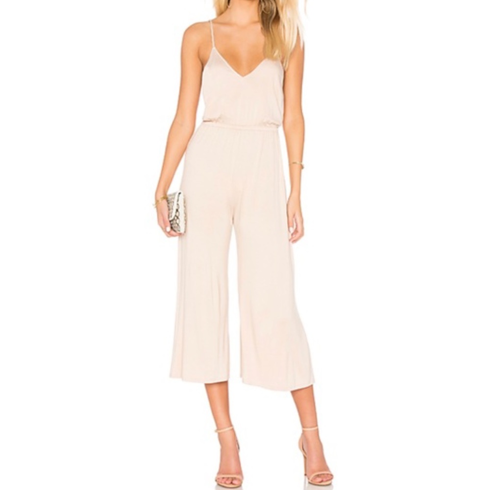Clayton Nude Hayden Cropped Backless Jumpsuit